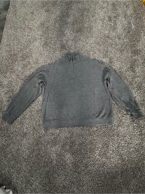 Men's Gray Half-Zip Sweater - Comfortable Everyday Layer